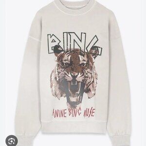 Anine Bing Stone Tiger Sweatshirt sz L